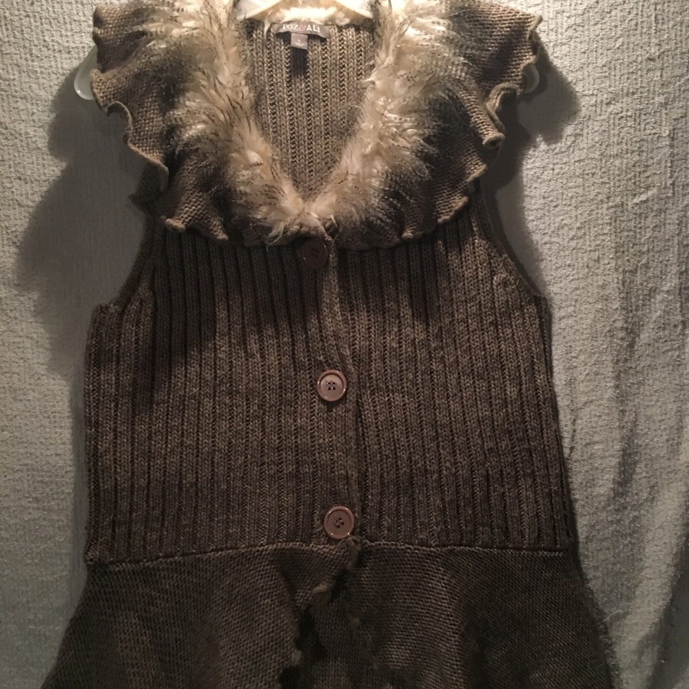 Faux fur sweater